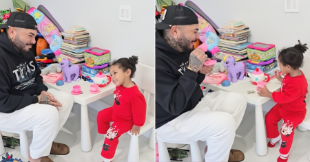 "¿Quieres más, papi?": La tierna escena de Chacal y su hija que hizo suspirar a todos