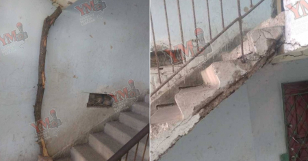 "Tememos por nuestras vidas": Vecinos de Santiago de Cuba denuncian deterioro de la escalera en su edificio