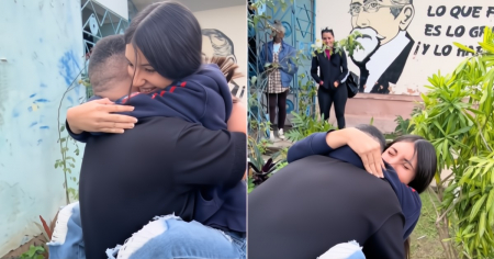 “Qué difícil es estar lejos”: Regresó a Cuba para sorprenderla y la reacción de esta adolescente te va a romper el corazón