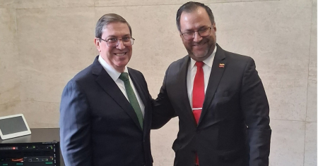 Bruno Rodríguez se reúne con canciller venezolano y habla de continuar la cooperación