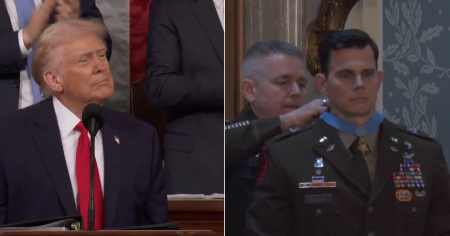 Trump condecora con la Medalla de Honor al piloto herido en la captura de Maduro