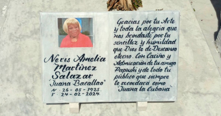 Juana Bacallao ya tiene lápida en el Cementerio de Colón