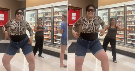 Cubana la forma bailando timba en supermercado de EE. UU. y contagia con su show: “Morí con la señora de atrás”
