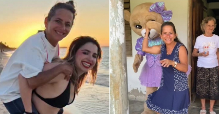 Así sorprendió Milenita a su mamá y su abuela en Cuba desde Estados Unidos: «El Día de las Madres es todos los días»