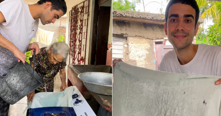 Así lavan la ropa este joven y su abuela en Cuba ante el colapso del grifo: "Morí contigo"