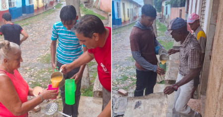 Ni la lluvia los detuvo: Iglesia reparte alimentos a personas vulnerables en Trinidad