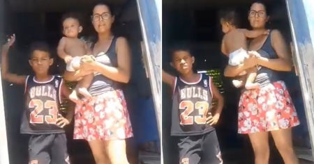 Autoridades intentan desalojar a una madre con dos niños de un antiguo local del INDER en Mariel