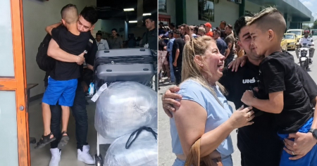 "Lo que dijo mi bebé cuando me vio después de 4 largos años": Cubano se reencuentra con su hijo en aeropuerto de Cuba