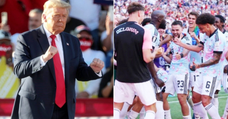 VIRAL: Futbolistas de Bélgica celebran con el "bailecito de Trump" tras eliminar a EE.UU. del Mundial 2026
