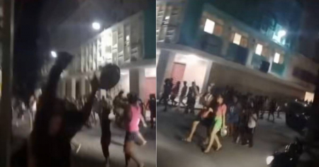 «Queremos libertad, no corriente»: vuelve la luz durante cacerolazo masivo en Centro Habana