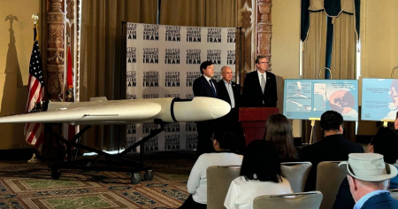 Exhiben en Miami un dron militar iraní y Cuba entra en el debate