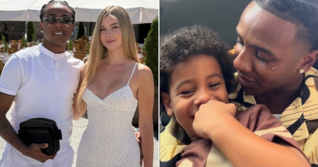 «Os echo mucho de menos»: el romántico momento de Velito el Bufón con su novia española y su hijo
