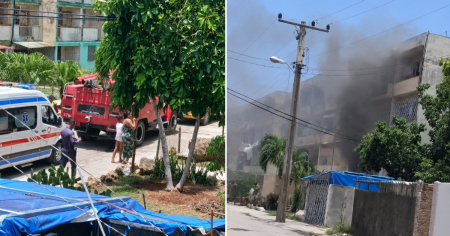 Se desata incendio en edificio de Santa Marta, Matanzas