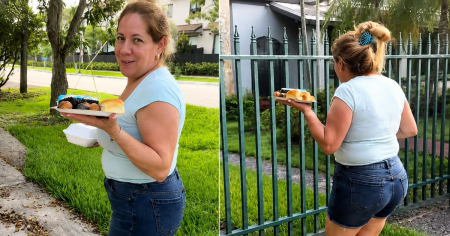 Cubana lleva plato de cumpleaños a su vecino gringo y se hace viral: "Él no sabe eso, ya verás"