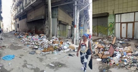 El derrumbe de la calle Monte en la capital cubana: la esquina de El Cadete hoy huele a abandono y basura