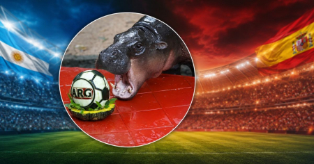 Hipopótamo viral de Tailandia predice que Argentina derrotará a España en la final del Mundial