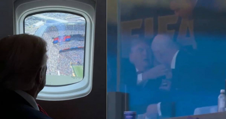 Video: Las reacciones de Trump al ver el MetLife y recibir el trofeo de la Copa Mundial que podría entregar al campeón