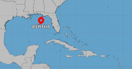 Se forma la tormenta tropical Bertha en el Golfo de México: Florida bajo vigilancia