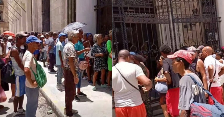 Cola, calor y aguante: El calvario diario de los cubanos para sacar dinero del banco