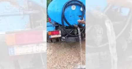 Conductor de pipa estatal desata indignación al botar agua mientras miles de cubanos siguen sin suministro