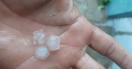 Tormenta severa con granizo azota Perico García en Pinar del Río y causa daños en cultivos de plátano