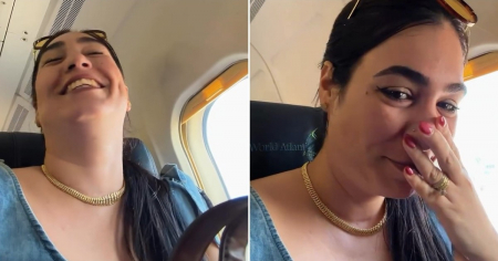 ¡Somos únicos! Tripulante cubano se roba el show por su peculiar forma de dar instrucciones de seguridad antes de volar