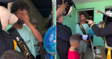 "No paró de llorar": Madre cubana sorprende a su hijo en su cumpleaños en Cuba y viven momento inolvidable