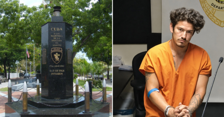Arrestan a hombre que vandalizó el monumento a los mártires de Bahía de Cochinos en Miami