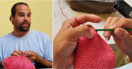 Ricardo aprendió crochet durante la pandemia y hoy inspira en Camagüey a vencer prejuicios