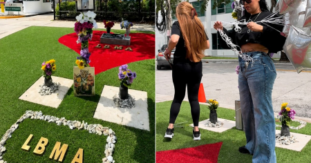 Así mantiene Teresa Padrón el memorial dedicado a El Taiger frente al hospital donde falleció en Miami