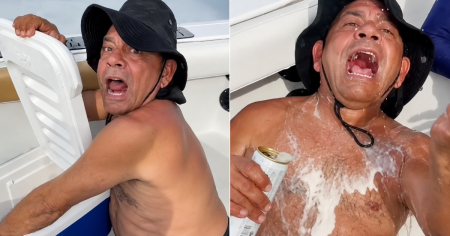 “Grábame”: Lo que hizo este cubano en una lancha tras unas copas tiene a TikTok muerto de la risa