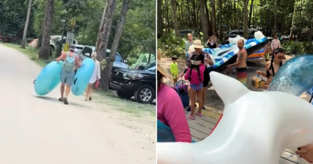 ¡Somos únicos! Cubana compara cómo llegan los americanos y los cubanos al río… y el video es viral