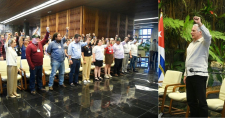 Sigue la «fiesta» ideológica en el Palacio de la Revolución: encuentro de la IV Asamblea de ALBA Movimientos con Díaz-Canel