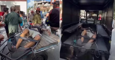 Video: Mujer cae en un pozo sin tapa en Bayamo y la llevan al hospital en una motorina eléctrica por falta de ambulancia