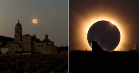 El cielo se apagó por unos minutos: las impactantes imágenes del eclipse total de Sol