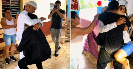"Cinco años sin abrazar a papá": emotivo reencuentro en Cuba que ha sacado las lágrimas a muchos