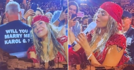 ¡Le piden matrimonio a Karol G en pleno show! La Bichota sorprende con su respuesta: «Creo que no me voy a casar»