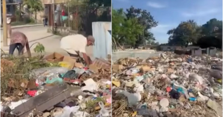 Denuncian enorme basurero junto a una escuela primaria en Holguín