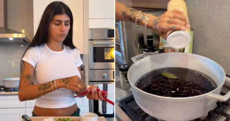 Mia Khalifa se atreve con la comida cubana