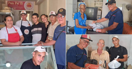 Diez familias reciben pan y módulos de alimentos gratis de un proyecto privado en Santa Clara