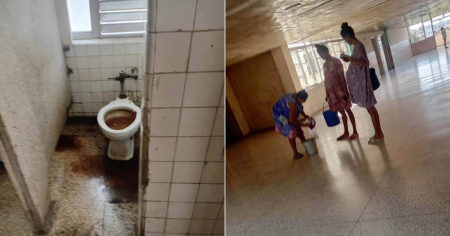 Denuncian que embarazadas en hospital de Contramaestre deben cargar cubos de agua por las escaleras ante falta de servicios básicos