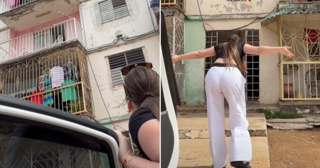 ¡Reencuentro viral! Llega de sorpresa a Cuba y llama a gritos a su mejor amiga desde abajo: Así fue el emotivo reencuentro