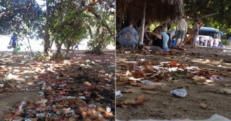 Playa Ancón, en Trinidad, exhibe un “mar de basura” al cierre de la temporada de verano
