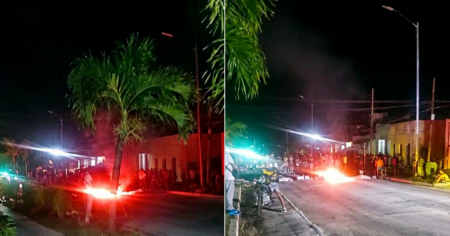 Vecinos de Estrada Palma en Santa Clara salen a las calles y reportan bloqueos con presencia policial