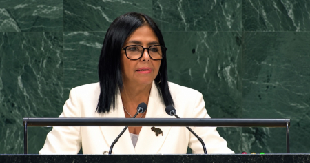 Delcy Rodríguez promete ante la ONU elecciones en Venezuela