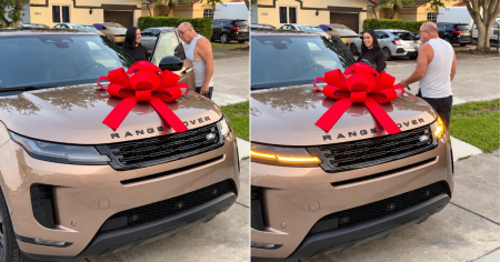 Samantha Espineira sorprende a su padre con tremendo regalo: ¡Un Range Rover!