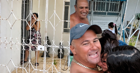 Llegaron de sorpresa a Cuba tras dos años y medio: la reacción de la familia lo dice todo