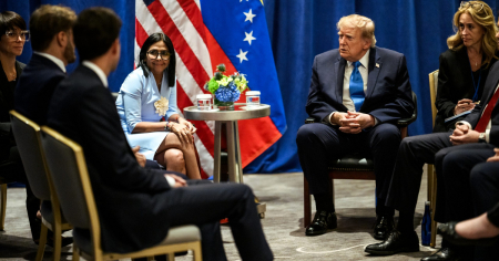 Sondeo sitúa en 91 % el rechazo entre los venezolanos a la reunión de Trump y Delcy Rodríguez