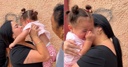 Para llorar: así reaccionó una niña al reencontrarse con su mamá tras 20 días con sus abuelos en Cuba