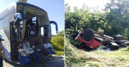 Nuevos detalles del accidente en Camagüey: Ómnibus de Viazul chocó contra camión averiado y murió un mecánico